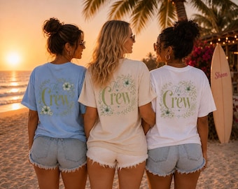 Camiseta de grupo The Bride & The Crew JGA, camiseta de algodón de tejido grueso, Gildan® 5000 unisex con ajuste clásico.