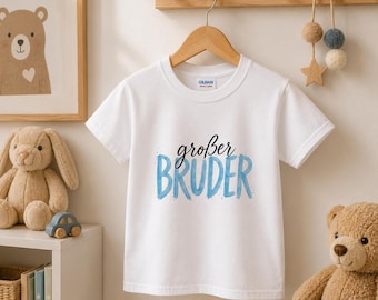 Camiseta para hermanos mayores - Camiseta Gildan Kids, camiseta clásica de cuello redondo para mayor comodidad y durabilidad.