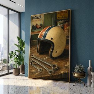 Vintage 70s Motorcycle Helmet - Etsy