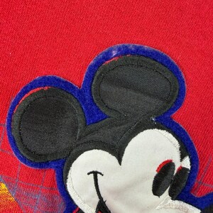 90s Mickey Mouse Sweatshirt Large Red Disney Relaxed Classic Retro USA Vintage image 4