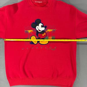 90s Mickey Mouse Sweatshirt Large Red Disney Relaxed Classic Retro USA Vintage image 7