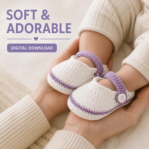 Crochet Baby Shoes Pattern PDF, Crochet baby clogs pattern, Mary Jane Booties, Beginner Digital Download