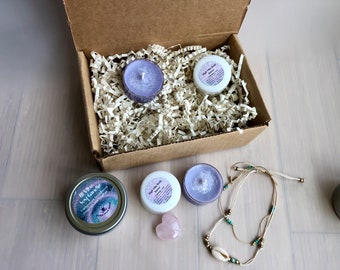 High Vibe Yogi Gift Box Mini for healing and self-care. For Boho, BFF, Yogi, Quarantine, Spiritual Healing,  Reiki