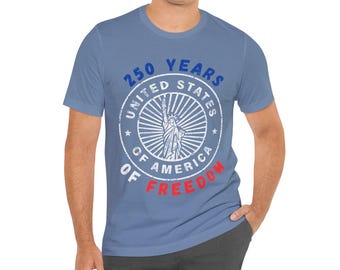 Statue of Liberty 250 Years Freedom Tee | Distressed USA Patriotic Shirt