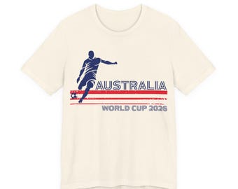 T-shirt wereldkampioenschap voetbal Australië 2026 | Retro strepen | Voetbal
