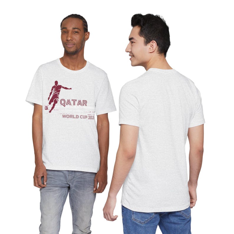 Qatar World Cup 2026 Soccer Player Tee | Football Silhouette Shirt | Retro image 11