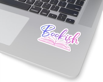 Bookish open boek sticker | Kiss-cut literaire vinylsticker