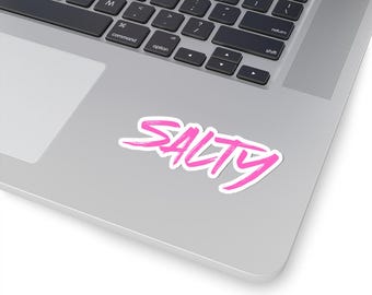 Zoute roze schriftsticker | Kiss-cut sticker