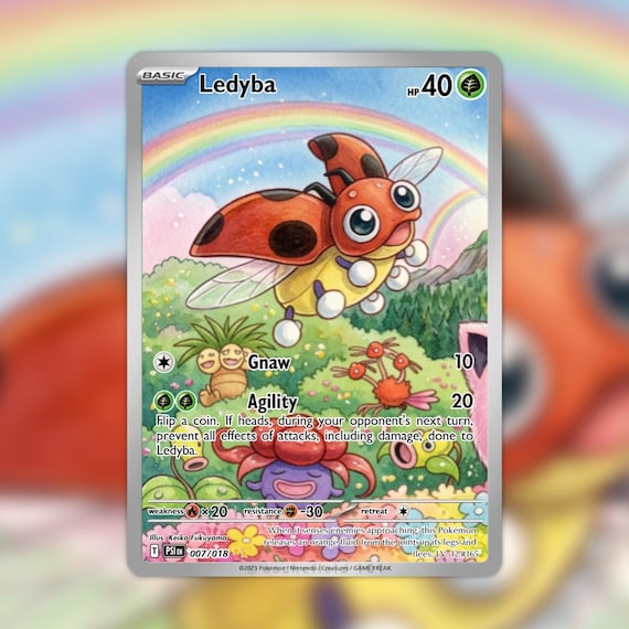 Ledyba Southern Islands (full Art Redesigned) Custom Made TCG HOLO