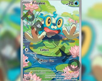 Froakie Custom made TCG HOLO Card PKM-114