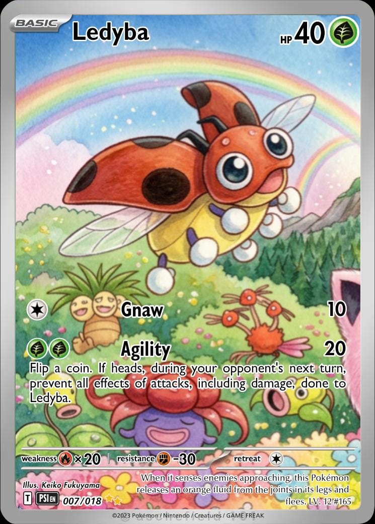 Ledyba Southern Islands (full Art Redesigned) Custom Made TCG HOLO