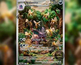 Nidorino Custom made TCG HOLO Card PKM-009