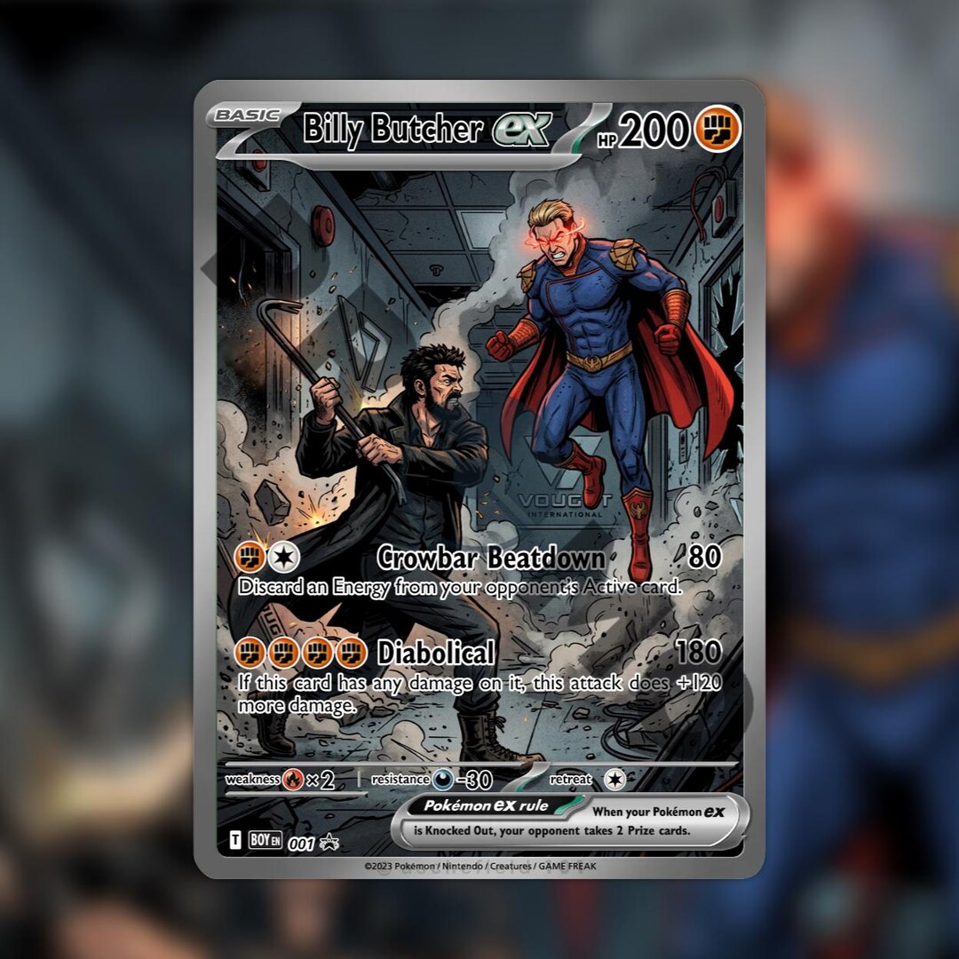 The Boys Butcher Vs Homelander Custom Made TCG HOLO Card BOY-001 - Etsy