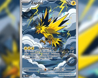 Zapdos Custom made TCG HOLO Card PKM-078