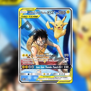 luffy pokemon card Gear 5 #gear5 #luffy #onepiece #pokemon #pokemoncards #anime #otaku #viral #animeviral #animenews