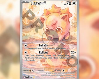 Jiggypuff Custom made TCG HOLO Card PKM-090