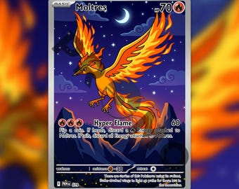 Moltres Custom made TCG HOLO Card PKM-079