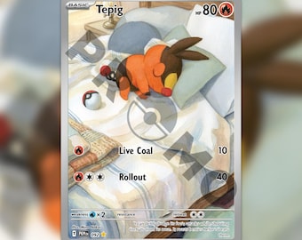 Tepig Custom made TCG HOLO Card PKM-092