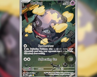 Koffing Custom made TCG HOLO Card PKM-076