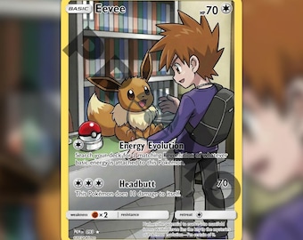 Starter Eevee Custom made TCG HOLO Card PKM-093