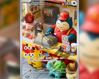 Snorlax Custom made TCG HOLO Card PKM-008