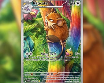 Raticate Southern Islands Full Art Custom made TCG HOLO Card PSI-006/018