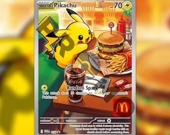 Burger Pikachu Spezialangefertigte TKG HOLO Karte PKM-058