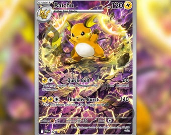 Raichu Custom made TCG HOLO Card PKM-034