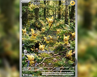 Pichu Custom made TCG HOLO Card PKM-044