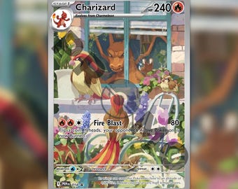 Charizard Custom made TCG HOLO Card PKM-014