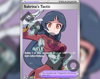 Sabrina's Tactic individuell angefertigte Tcg HOLO Trainer Karte PAM-006