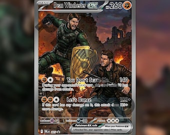 Supernatural Dean Winchester vs Soldier Boy Custom made TCG HOLO Card SNL-005