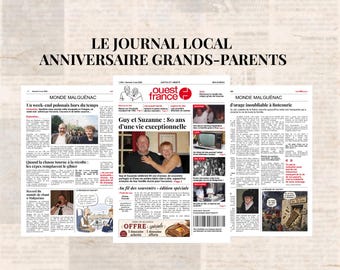 Gazzetta di compleanno personalizzabile per i nonni