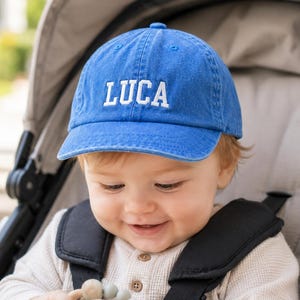 Personalisierte Baby-Baseballmütze, individuell gestickter Name Kinder Sommer Sonnenhut, Kleinkind verstellbare Baumwollmütze, Baby Jungen Mädchen Geschenk