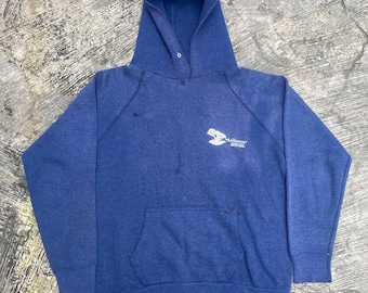 Vintage 80s Collegiate Pacific Hoodie 'Asilomar Conference Center' California Sun Faded M