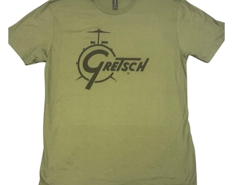 Gretsch Drum Logo Tee, Military Green