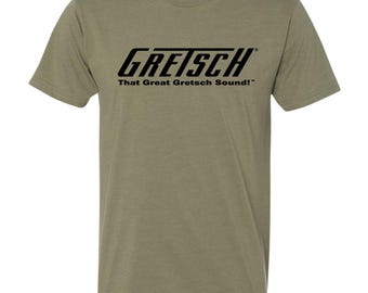 Gretsch T-Roof Logo Tee – Light Olive