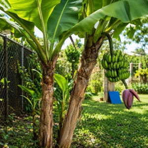 1 Organic Gran Nain Banana Live Starter Plant Musa 2.5" Pot Dwarf Banana Tree
