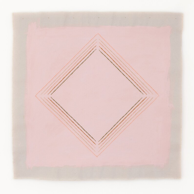 Abstract Pastel Pink Art Print Minimalist Geometric Japandi Etsy