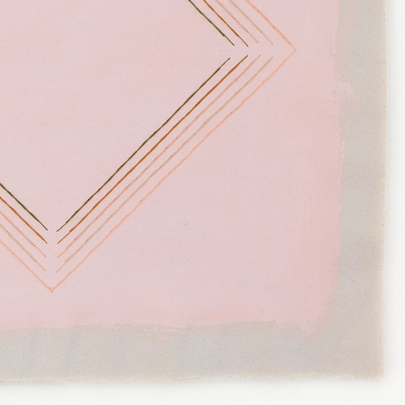 Abstract Pastel Pink Art Print Minimalist Geometric Japandi Etsy