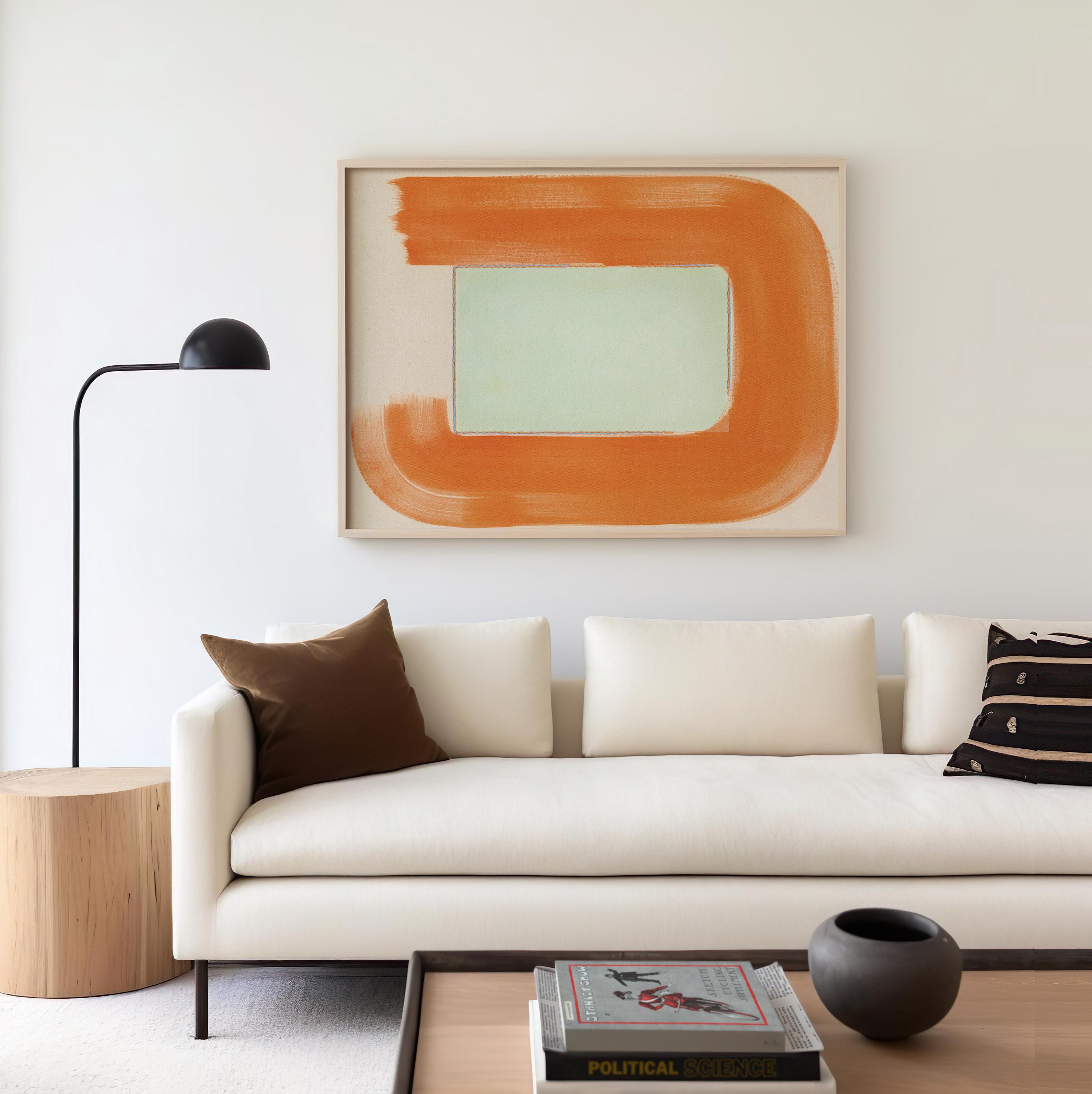 Colorful Abstract Minimalist Art Print | Large Geometric Framed Wall ...