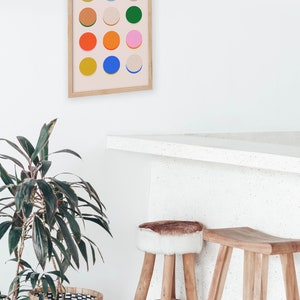 Bright Multicolor Dot Wall Art Modern Circles Art Print Colorful Abstract Art Nursery Printable Bright Dorm Room Dorm Prints image 6