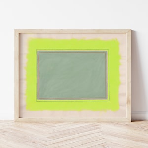 Maximalist Bright Green Art Print | Abstract Modern Framed Artwork | Colorful Trendy Wall Art | Large 24 x 30 Print | Eclectic Neon Poster