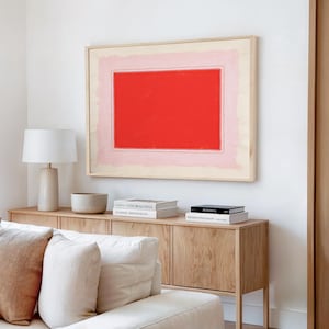 Modern Giclée Red Art Print | Contemporary Framed Wall Art | Abstract Large Wall Decor for Living Room & Bedroom