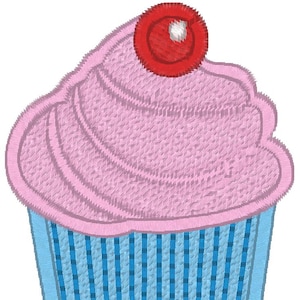 Cupcake embroidery design