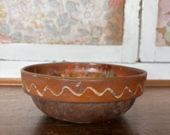 Vintage Decorative Terracotta Bowl