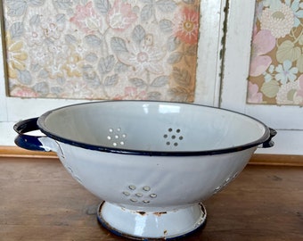 Vintage Enamel Colander