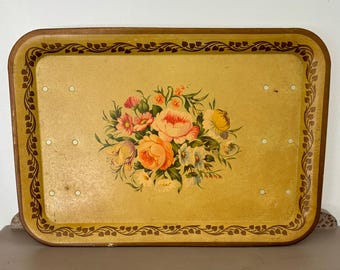 Vintage Floral Worcester Ware Folding Tray
