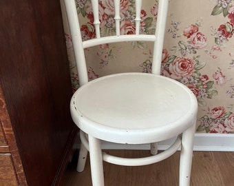 Vintage Painted Wooden Bentwood Chair