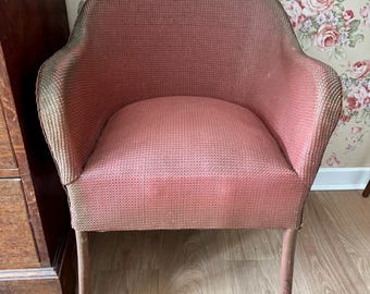Vintage Pink Wicker Sirrom Chair